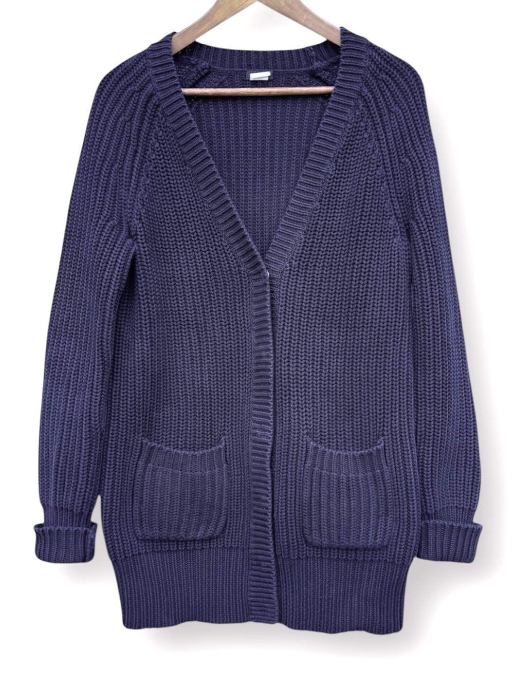 J Crew Classic Knit Cotton Cardigan Size M